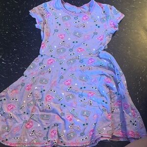 Barbie Purple Dress with Pink & Blue Accents